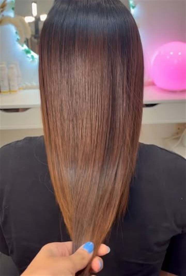 Alisado en pelo con balayage